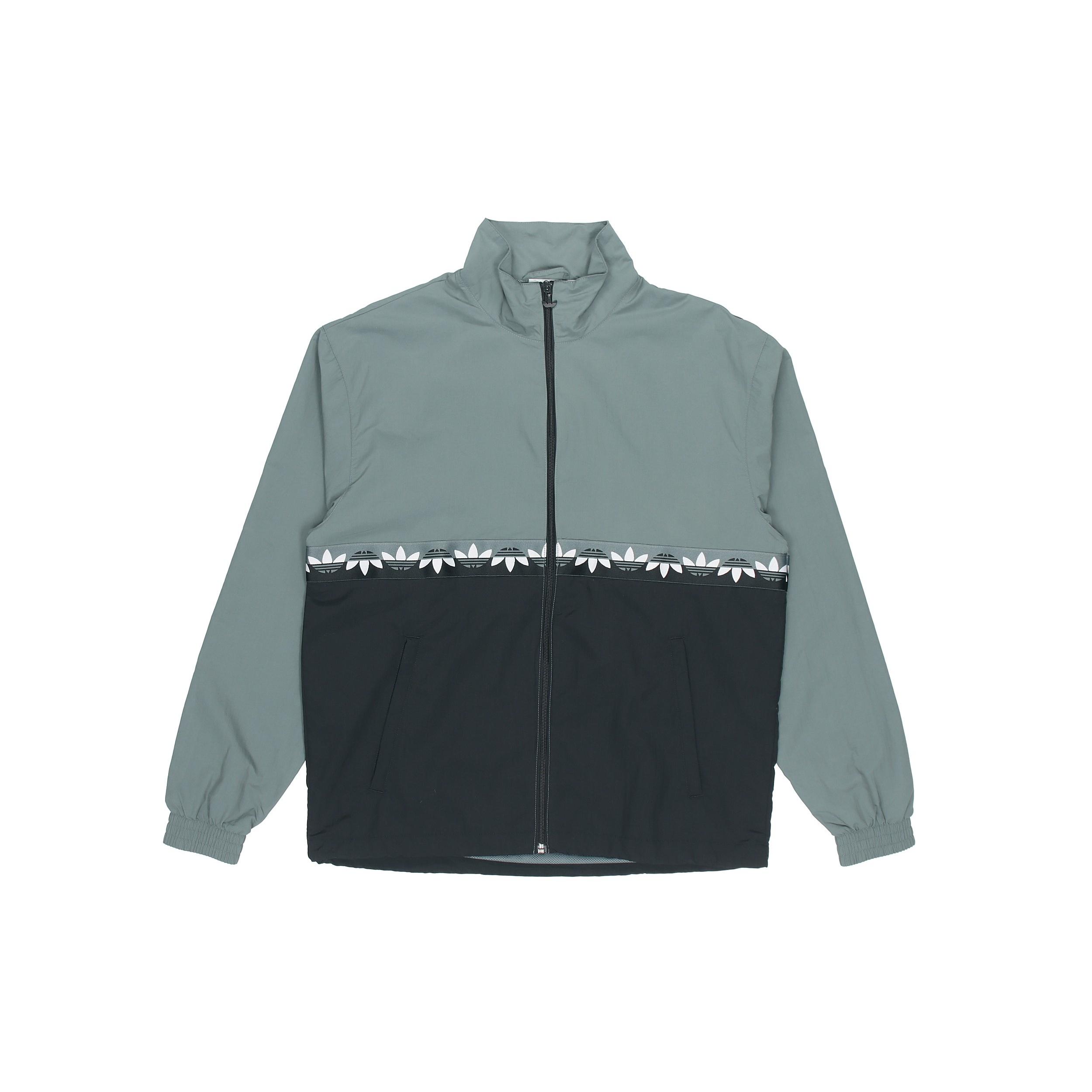 adidas originals Adicolour Sliced Trefoil Track Jacket Men s Black/Blue GN3438 XS
