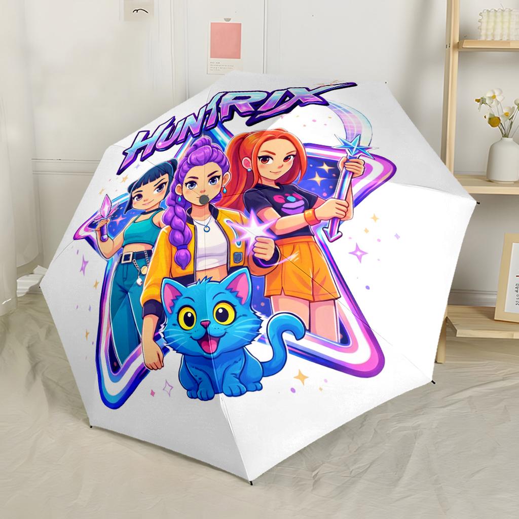 Étoiles Vibrantes en Harmonie Parapluie Automatique Portable Compact & Durable Conception à 8 Baleines Conception Pliable Parapluie Durable pour un Usage Quotidien Accessoire Élégant