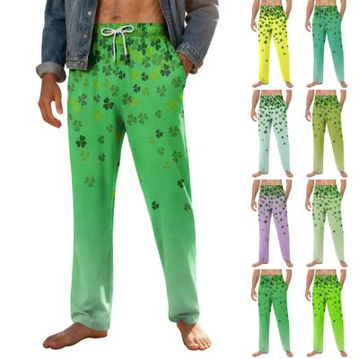 Pantaloni de pijama moale pentru bărbați, cu șnur, cu buzunare, pantaloni sport casual