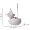 White Buddha Incense Burner Ceramic Tray Chinese White Porcelain Statue Incense Holder Meditation & Aromatherapy Decor