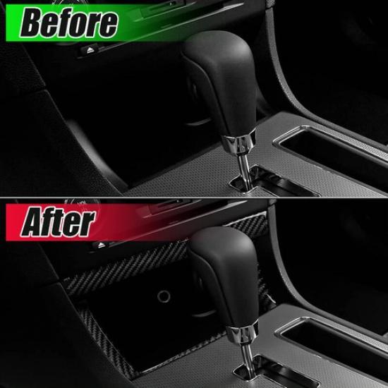 4X For Charger 2011-2014 Real Carbon Fiber Console Storage Box Panel Strip Trims