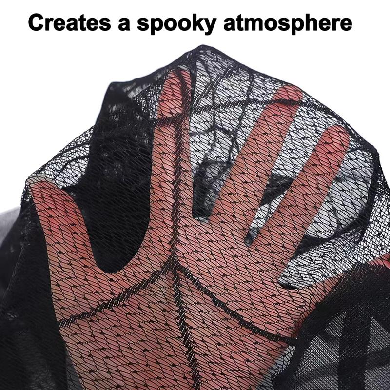 1 Stück Halloween Spitzengardine Schwarz Fledermaus Spinne Tischdecke Kamin Kaminsims Schal Abdeckung Halloween Zuhause Zimmer Spinnweben Horror Dekoration