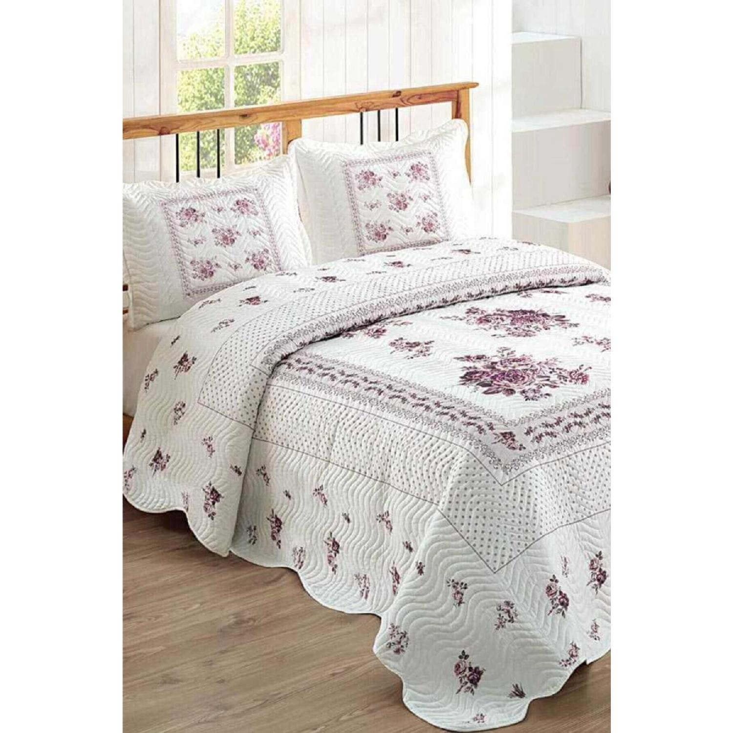 

Flower Lilac Double Kapitone Bed Cover бузковий