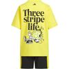 adidas Casual Sportswear GRAPHIC TEE SET Yellow/Black Children Aged 3 7 Years Old KC8472