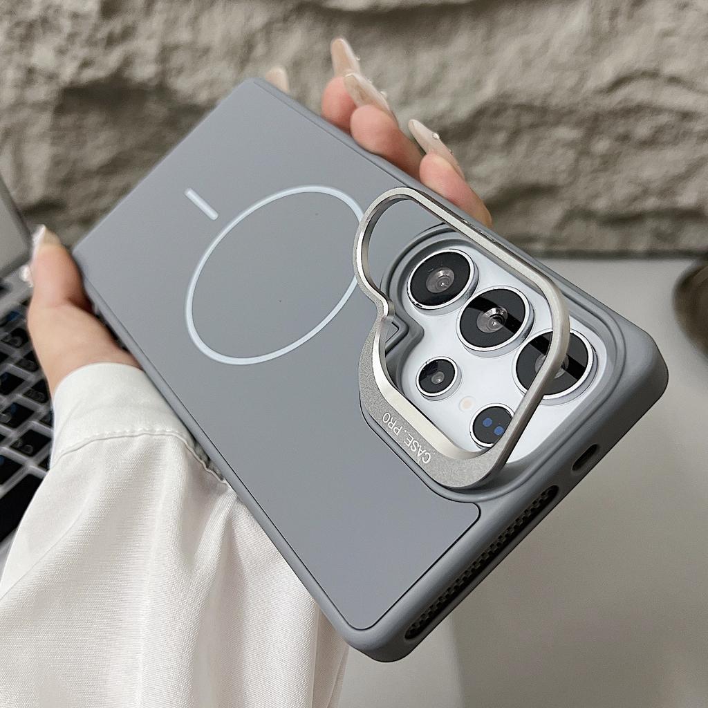 Suitable for Samsung S25ultra Mobile Phone Case Magsafe Magnetic S24 S25 Business S24ultra Lens Holder