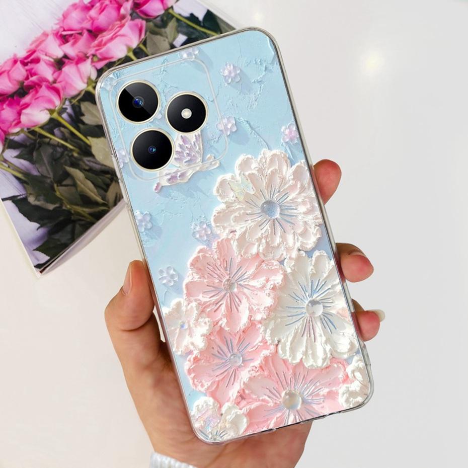 Jolie Coque Imprimée Pour Realme Note 50 RMX3834 Coque Arrière Souple en Silicone TPU Pour Étuis de Téléphone Realme Note50