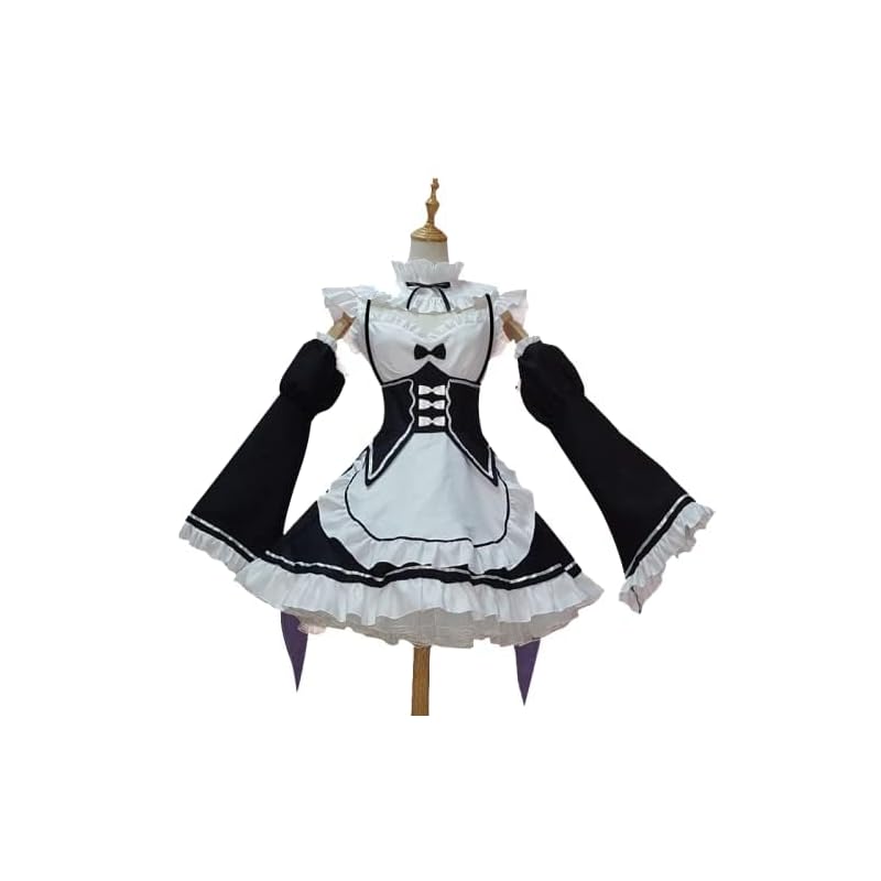 

[ENDIANDUO] Re:Zero - Starting Life in Another World Rem rum cosplay costume cosplay super cute anime maid clothes halloween costume (S)