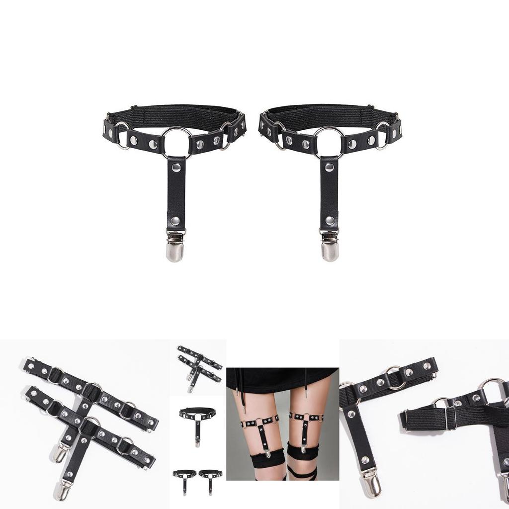 Lolita Leg Garters With Leather Material For Cute Girls And Cosplay Fashion