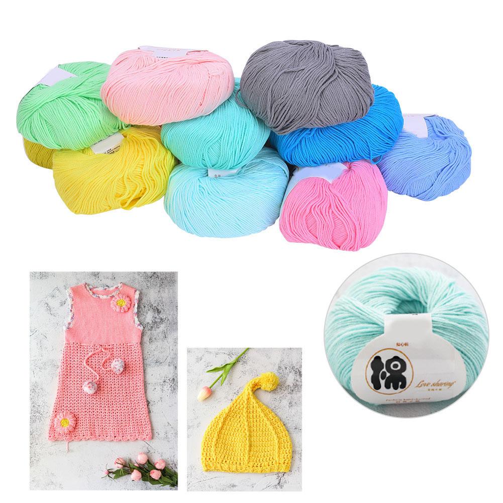 12 Colors Cotton Yarn Crochet Weaving Cotton Thread Soft Warm Baby Yarn