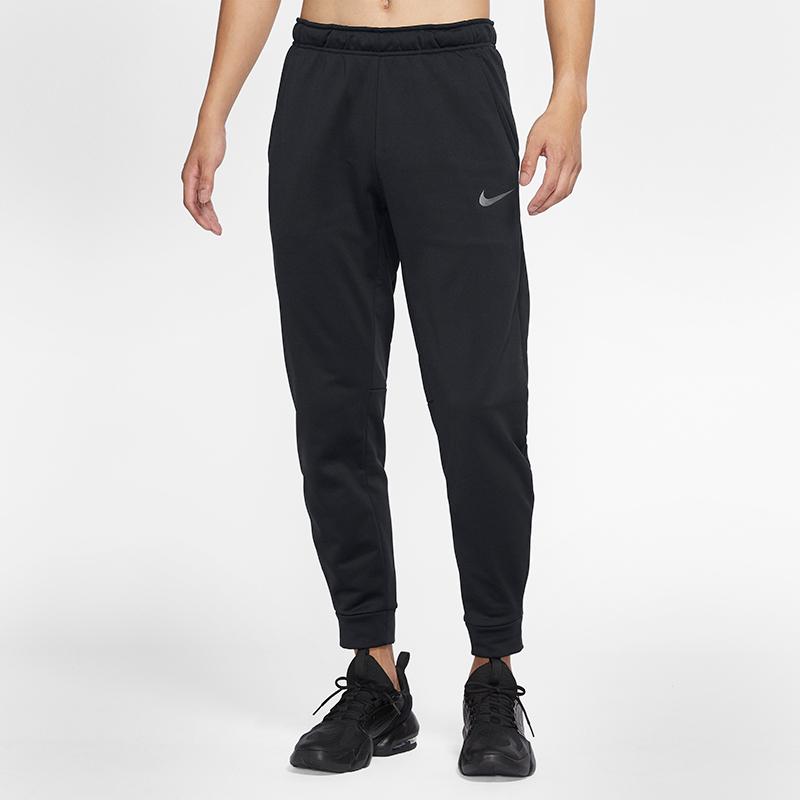 Nike Logo Fleece Tapered Casual Sports Pants Men Bottoms Black CV7740-010