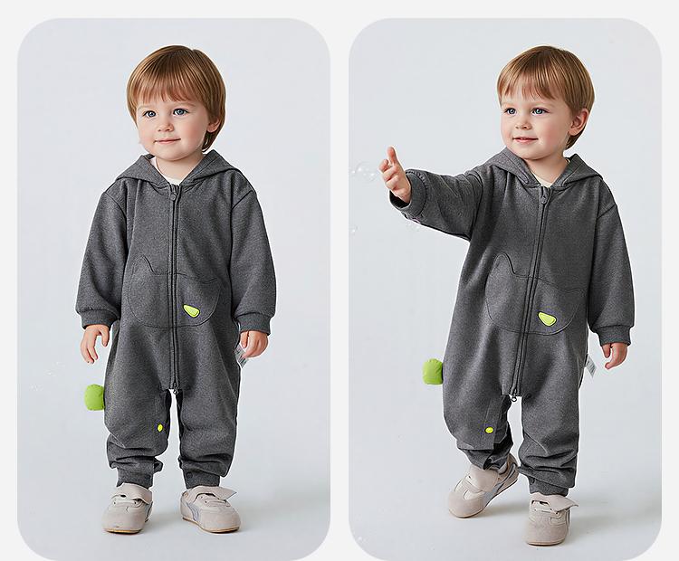Mini Balabala Baby Boy and Girl Soft and Cute Styling Hooded Jumpsuit