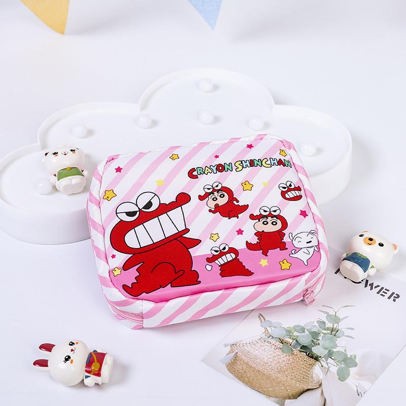 Shin Chan Crayon Compact Personal Care Bags Oxford Fabric Girl Travel Storage