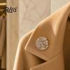 Decorative Alloy Brooches Hollow Rhinestone Sun Moon Brooch, Metal Lapel Pin for Badge Men Women, Jewelry Accessories Clothing Scarf Hat Decoration