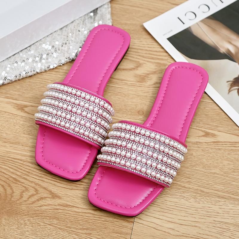 

Женские тапочки Летняя обувь Плоские повседневные кожаные низкие элегантные домашние тапочки Удобные роскошные дешевые товары и 35