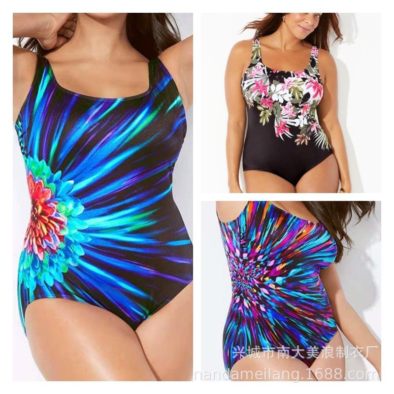 Plus One-Piece Swimsuit Printed Women's Bikini Swimsuit