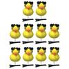 Set of 10 Little Yellow Duck Hairpin 3D Headset Clip Cute Hairpins Fashionable DIY Duckbill Clip for Headwear Enthusiast
