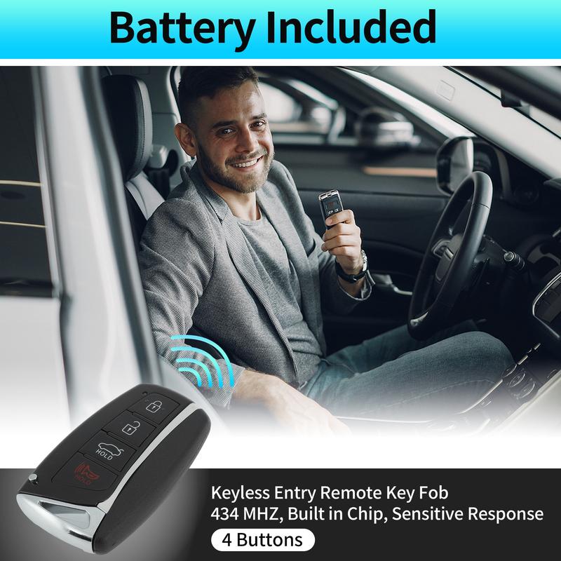 

X Autohaux SY5MDFNA433 434 MHz Keyless Entry Remote Key Fob for Hyundai for Genesis 15-2016