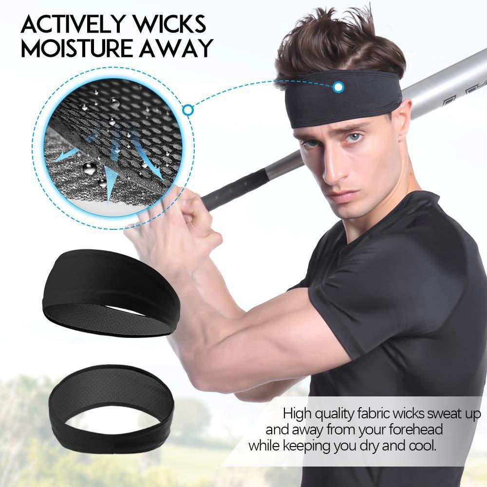 Sport Headband Sweatband Hair Band Anti-slip Headwear Elastic Hair Band Athletic Headband