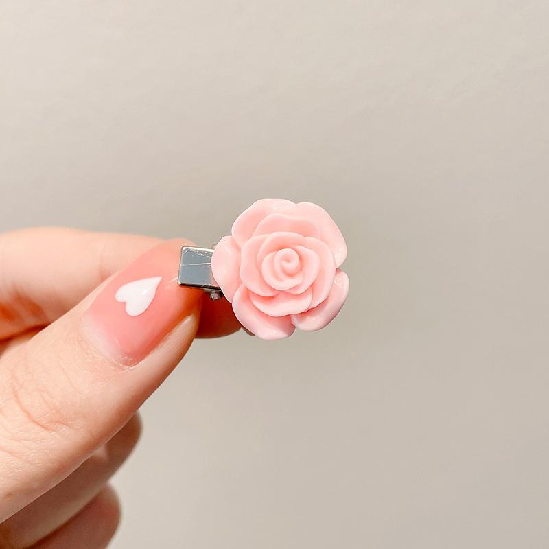 Süße, schöne rosa Dopamin-Haarspange für Frauen, Kawaii-Metall-Haarnadel, Mädchen-Haar-Accessoires, Pony, gebrochene Haarspangen, Seitenspangen
