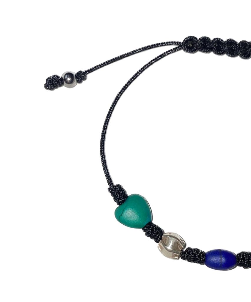 Runds Black Black Gemstone Bracelet