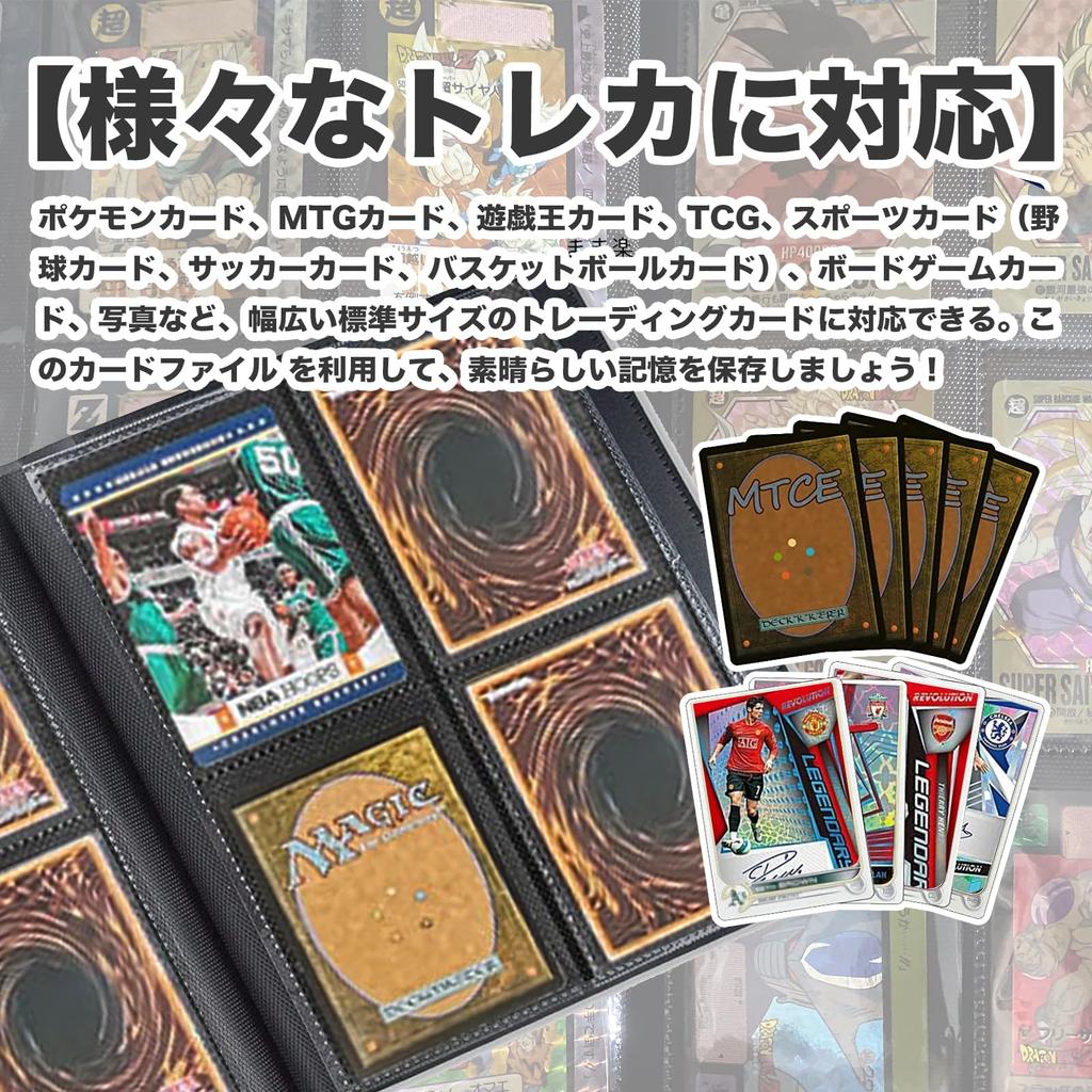 Sports Card Storage File PP Mantle Portable Zipper Card Collection Card File Trading Card Binder Card Case File Sleeve Compatible Game 4 Pockets Holds