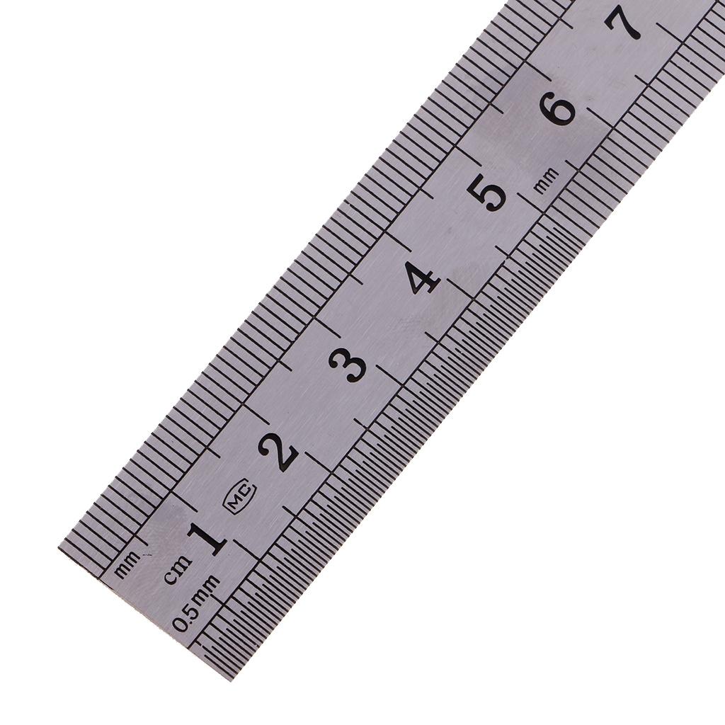 Stainless Steel Straight Ruler English/Metric , Sliver, 15cm
