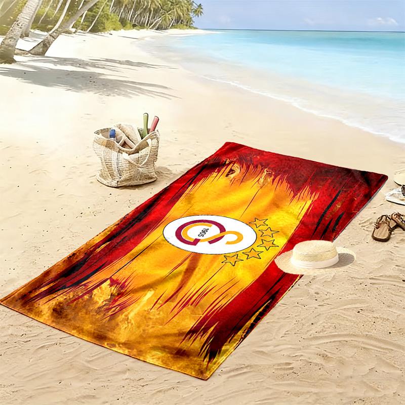 Galatasaray S.K Print Beach Towel, Large Soft Quick Dry Towel for Beach Camping Swimming