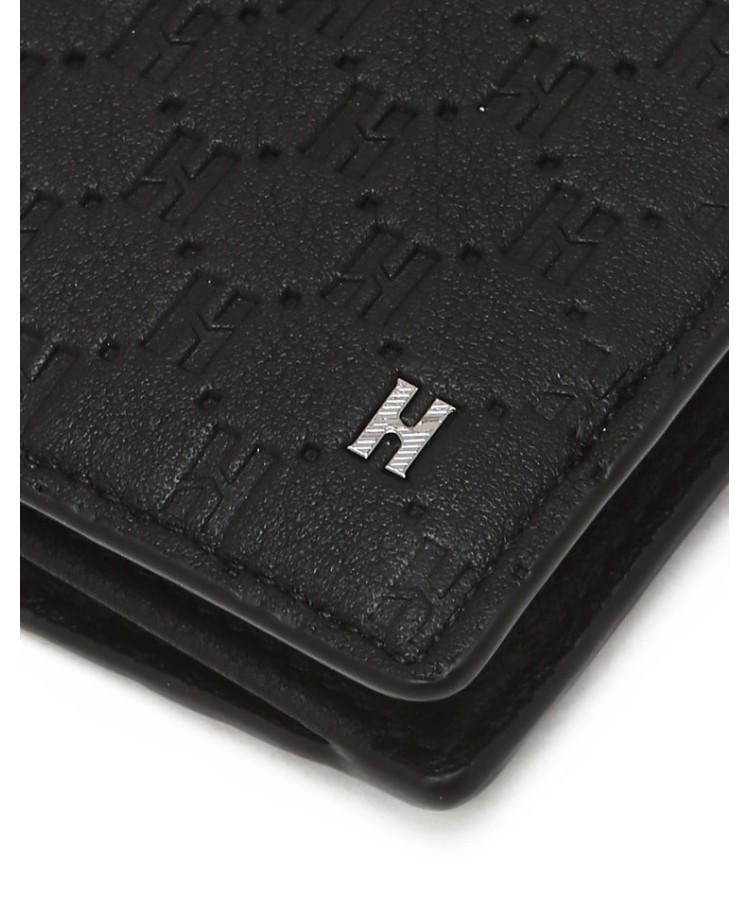 Hazzys Men Acc [Kington] Black Logo Pattern Cowhide Long Wallet Hjwa6F822Bk