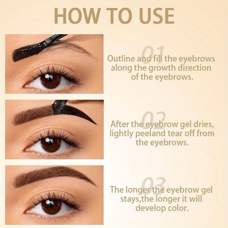 Tříbarevný neblednoucí gel na obočí v korejském stylu pro lifting obočí