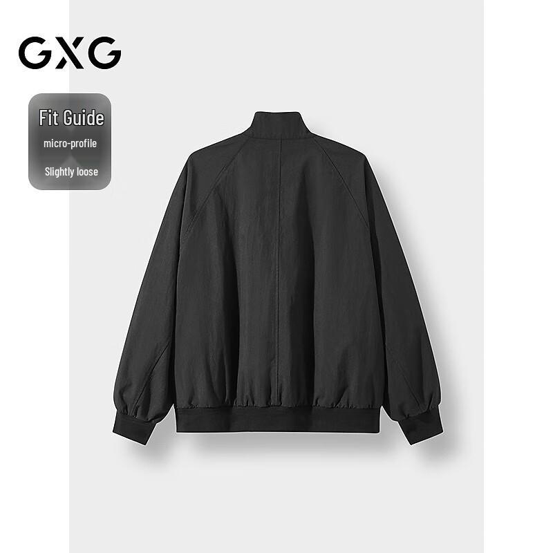 GXG Men's 2025 Autumn Two-Tone Stand Collar Casual Top