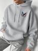 T-shirt à capuche ample pour homme, best-seller automne/hiver, motif drapeau américain et aigle à tête blanche, haut à capuche long sleeve patriotique décontracté street