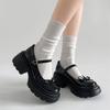 Retro White Small Leather Shoes French Shallow Mouth Platform Single Shoes Women's Summer 2025 New with Skirt Versatile Mary Jane Shoes