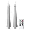 Flameless Flickering Taper Candles With Remote And Timer, Battery Operated Real Wax Spooky Face LED Candles Fireplace Halloween Holiday Decor
