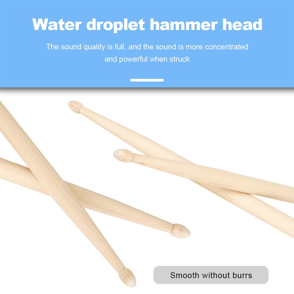 12 Pairs 7A/5A Drumsticks Professional Drum Sticks Set Maple Wood Comfortable Grip Percussion Instruments Accessories