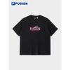 FILA FUSION Couples' Pure Cotton Printed Short Sleeve T-Shirt