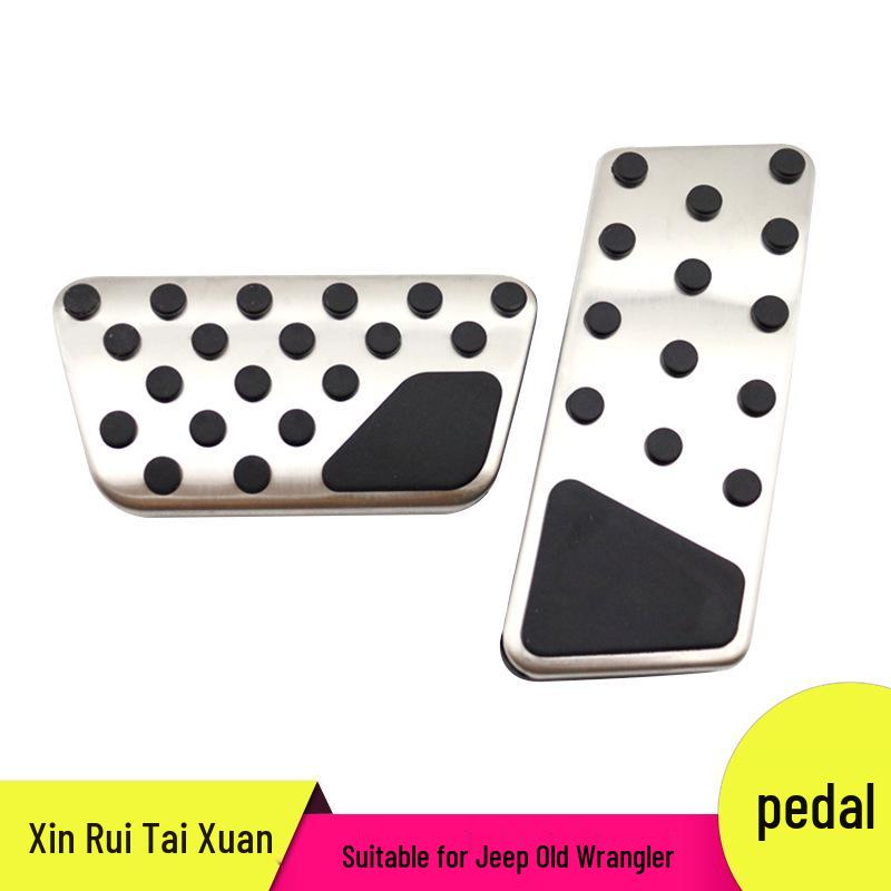 

Non-Slip Decorative Pedals for Jeep Wrangler Accelerator and Brake Aluminum Alloy + Hard Rubber