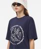 MATCHGLOBE Tiger Circle Drawing Boxy Tee (Navy)