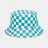 Neue Mode Karierter Bob Hut Fischerhut Damen Herren Wendbar Reise Strand Angeln Kappe Streetwear Hip Hop Hüte