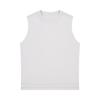 Plus Size Korean Style Sleeveless T-shirt: Summer Cooling, Loose Fit, Solid Color, Underarm Coverage