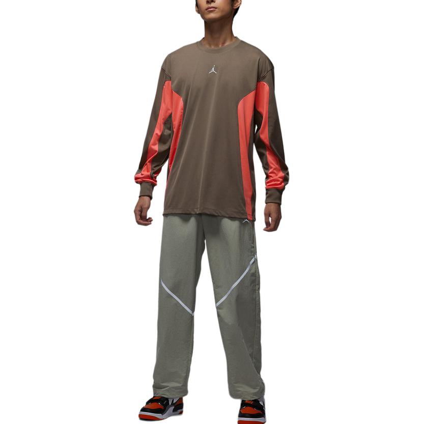 Jordan Pulsower z okrągłym dekoltem Wszechstronny T-shirt z długim rękawem Męskie topy IF1886040