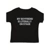 Myfriend Is Literally On Stage T Shirt Rockstars Girlfriend S To 3Xl Mens Black Circular Crewneck