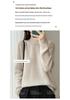 100% Pure Wool Double-Ply Heart Grid Jacquard Loose Warm Top for Autumn/Winter