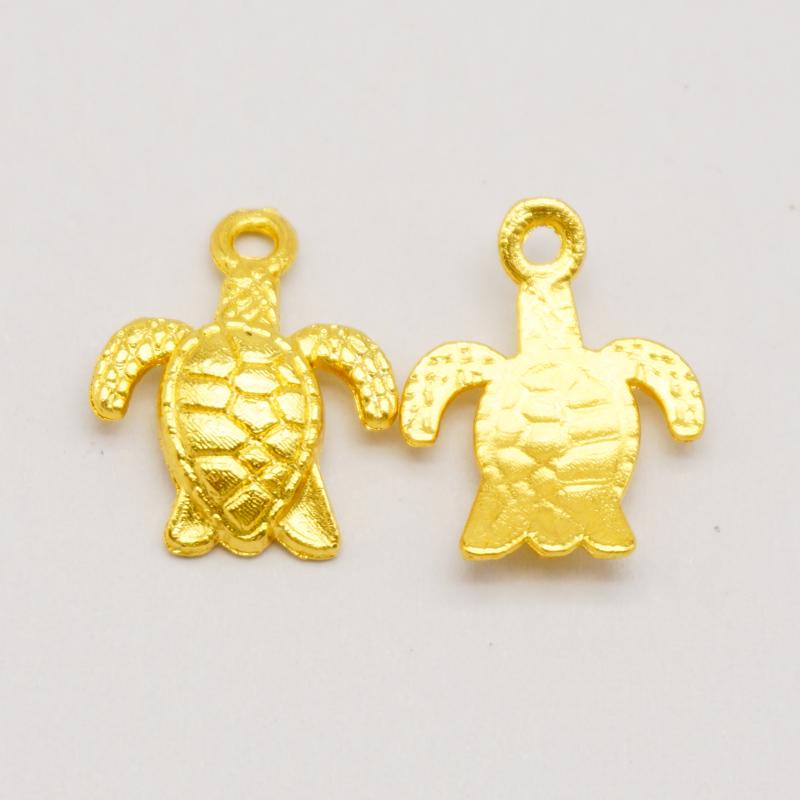 10/15PCS Gold Color Marine Life Charms Alloy Fish Mermaid Shell Conch Seahorse Octopus Pendant Bracelet Jewelry Making Accessory