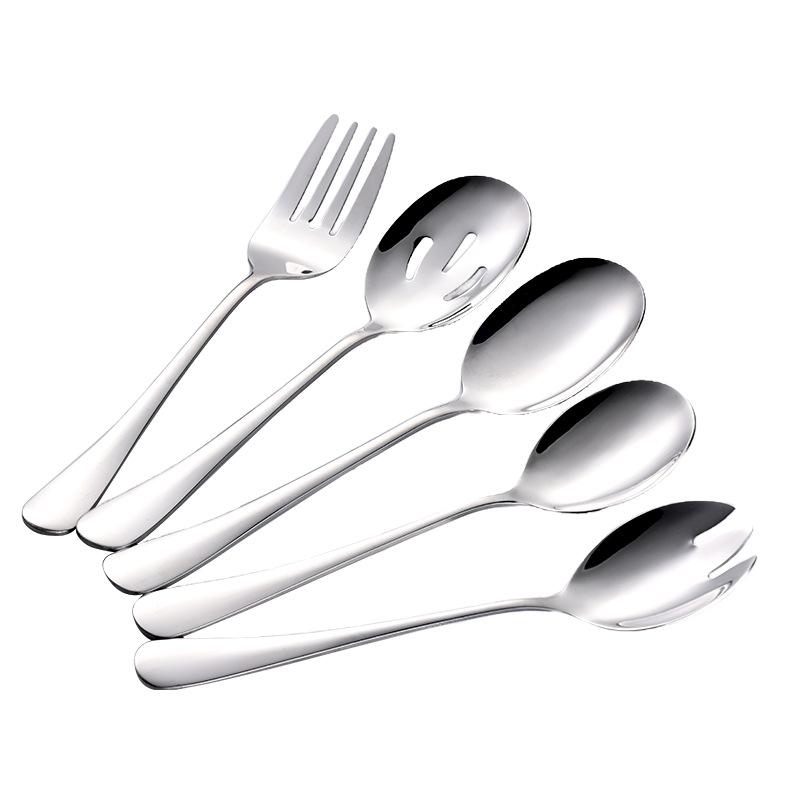 Stainless Steel 1010 Short Common Spoon Vegetable Spoon Western Food Large Rice Common Spoon Dividing Spoon Service Self-service