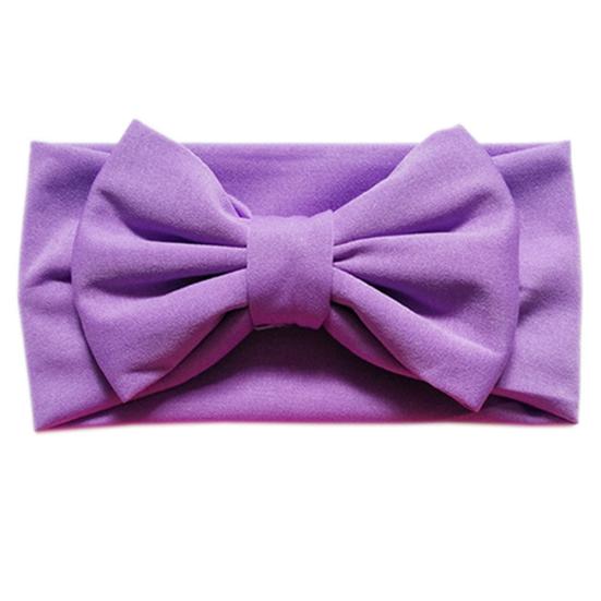 Cute Baby Toddler Solid Candy Color Bowknot Bow Stretch Headband Hair Band Accessory