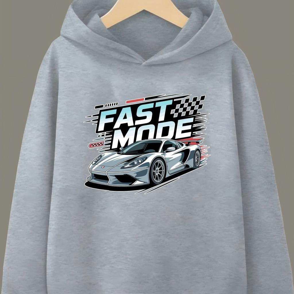 Kids' Casual Hooded Sweatshirt (Autumn/Winter) – Trendy Hoodie with Front & Back Graphics for Boys and Girls
