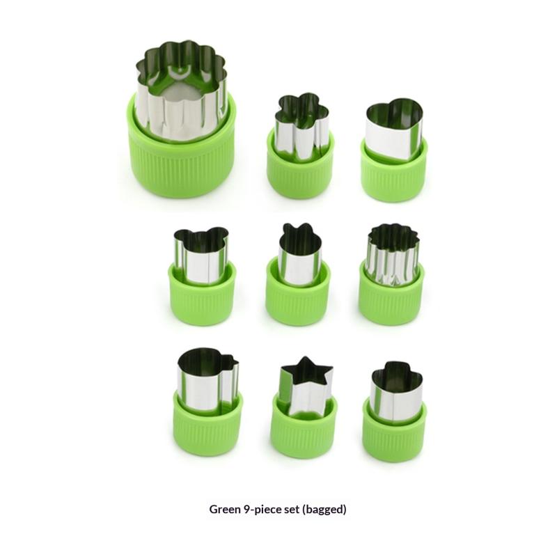 9Pcs/Stainless Steel Cookie And Vegetable Cutting Set Mini Fruit Cookie Embossing Molds Children'S Baking