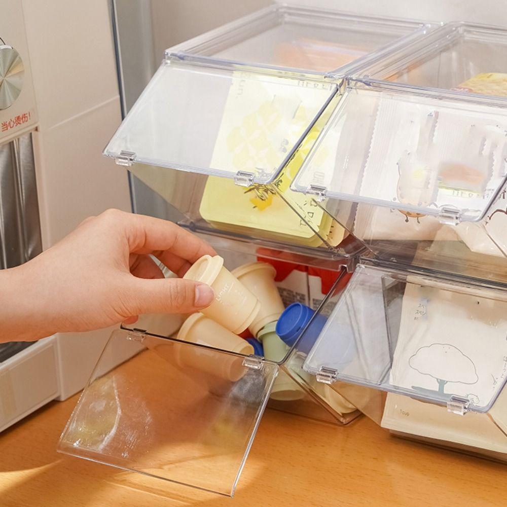 Stackable Tea Bag Storage Box Acrylic Tea Bag Holder Household Tea Bag Organizer Capsule Coffee