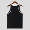 Summer Slim Fit Fitness Cross Shaped Vest Sports Training Color Blocked Men's Tank Tops