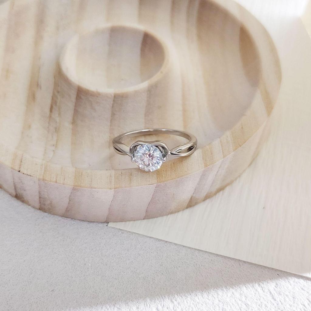 Heartfelt Proposal S925 Sterling Silver Moissanite Heart Ring for Women